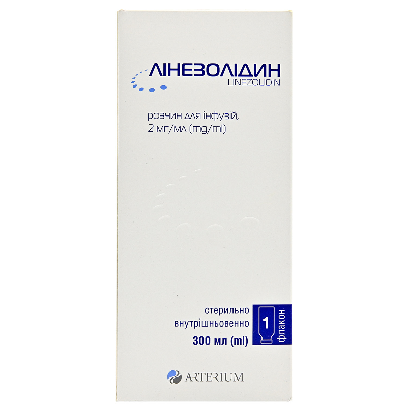 Лінезолідин р-н д/інф. 2мг/мл пляшка 300мл